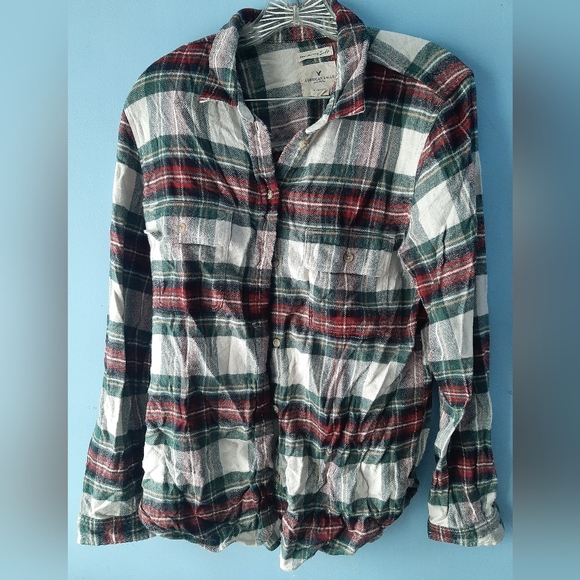 American Eagle Outfitters Plaid flannel classic fit - Picture 1 of 6